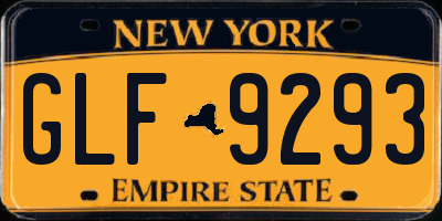 NY license plate GLF9293