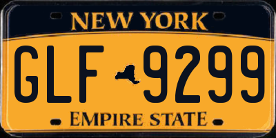 NY license plate GLF9299