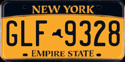 NY license plate GLF9328