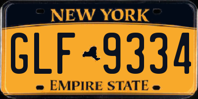 NY license plate GLF9334