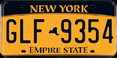 NY license plate GLF9354