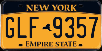 NY license plate GLF9357