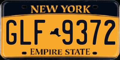 NY license plate GLF9372