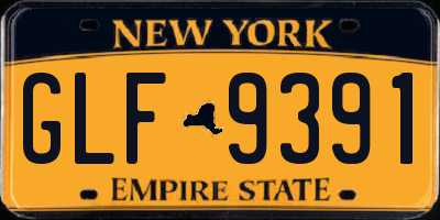 NY license plate GLF9391