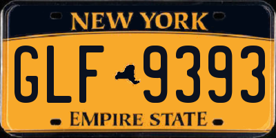 NY license plate GLF9393