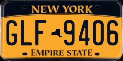 NY license plate GLF9406