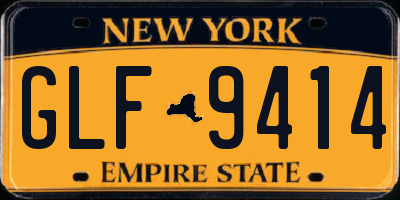 NY license plate GLF9414