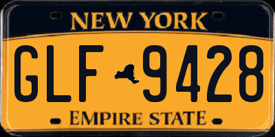 NY license plate GLF9428