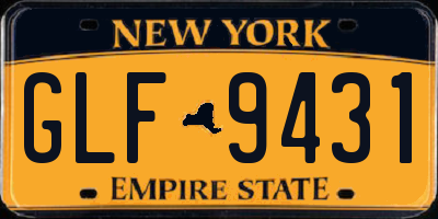 NY license plate GLF9431