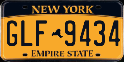 NY license plate GLF9434
