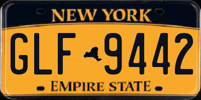 NY license plate GLF9442