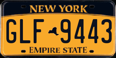 NY license plate GLF9443