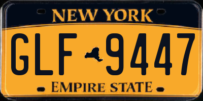 NY license plate GLF9447
