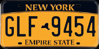 NY license plate GLF9454