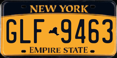 NY license plate GLF9463