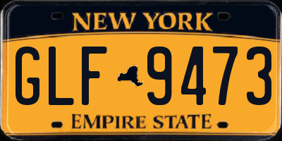 NY license plate GLF9473