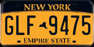 NY license plate GLF9475