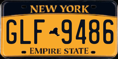 NY license plate GLF9486