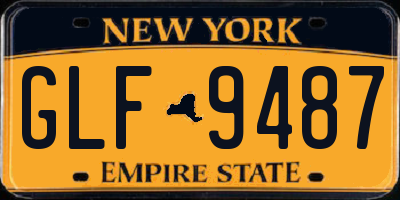 NY license plate GLF9487