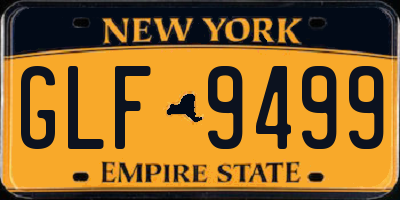 NY license plate GLF9499
