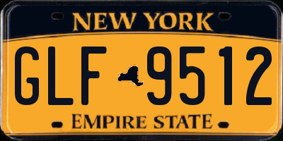 NY license plate GLF9512