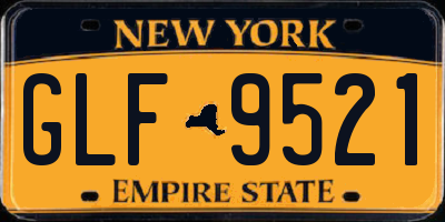 NY license plate GLF9521