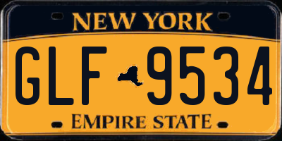 NY license plate GLF9534
