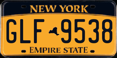 NY license plate GLF9538