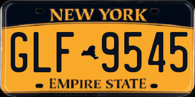 NY license plate GLF9545