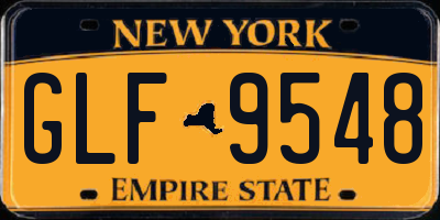 NY license plate GLF9548