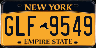 NY license plate GLF9549