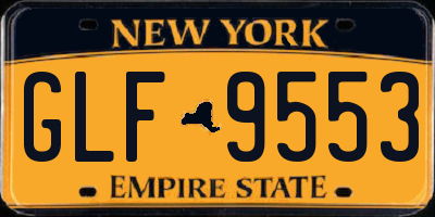 NY license plate GLF9553