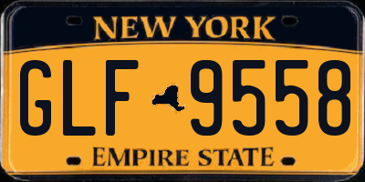 NY license plate GLF9558