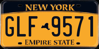 NY license plate GLF9571