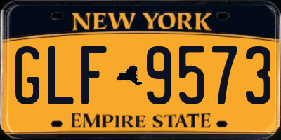 NY license plate GLF9573