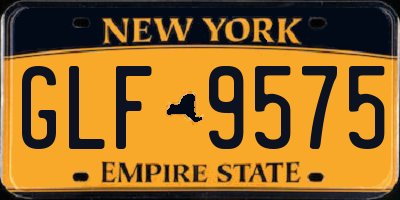 NY license plate GLF9575
