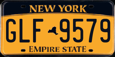 NY license plate GLF9579