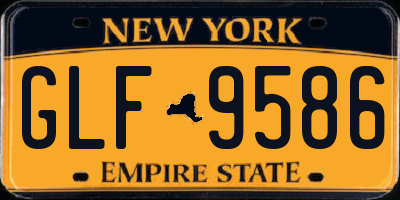 NY license plate GLF9586