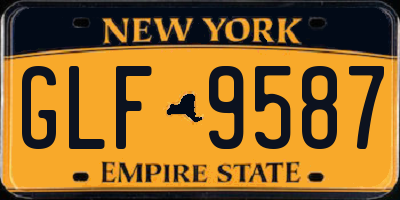 NY license plate GLF9587