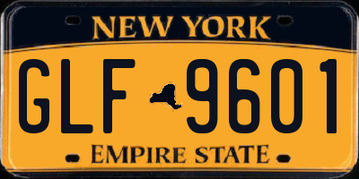NY license plate GLF9601