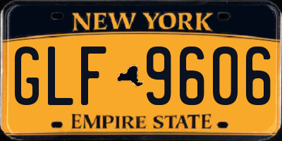 NY license plate GLF9606