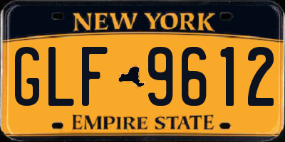 NY license plate GLF9612