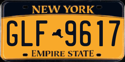 NY license plate GLF9617