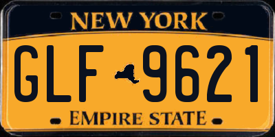 NY license plate GLF9621