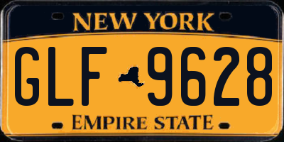 NY license plate GLF9628
