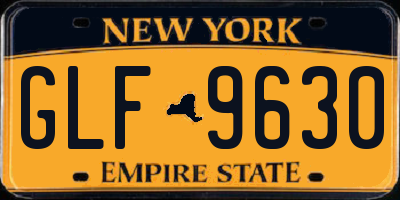 NY license plate GLF9630