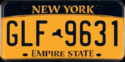 NY license plate GLF9631