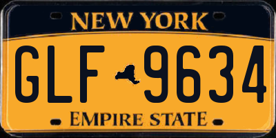 NY license plate GLF9634