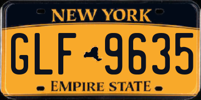 NY license plate GLF9635
