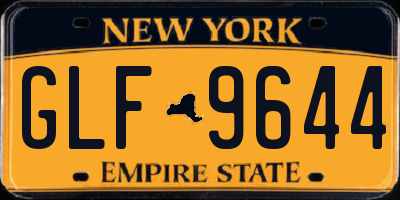 NY license plate GLF9644